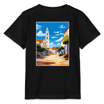 Fatima Portugal Vintage Reiseposter WPA Souvenir - Stanley/Stella Kinder T-Shirt MINI CREATOR  - Schwarz - Vorne - Mikhail (115cm)