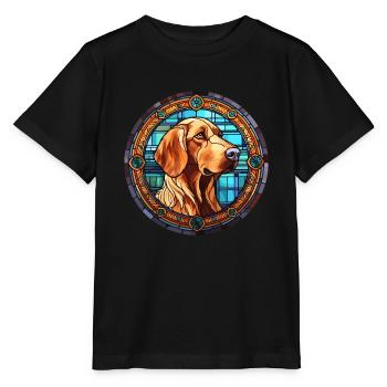 Cao de Castro Laboreiro Hunderasse Buntglas Co - Stanley/Stella Kinder T-Shirt MINI CREATOR  - Schwarz - Vorne - Mikhail (115cm)