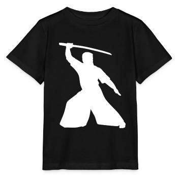 Flinker Haidong Gumdo Schwertkämpfer - Stanley/Stella Kinder T-Shirt MINI CREATOR  - Schwarz - Vorne - Mikhail (115cm)