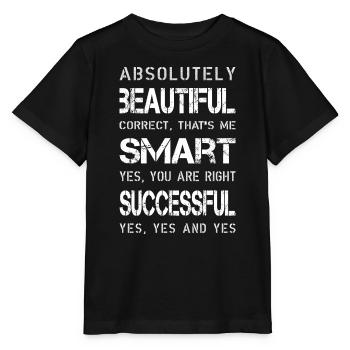 successful smart beautiful - Stanley/Stella Kinder T-Shirt MINI CREATOR  - Schwarz - Vorne - Mikhail (115cm)