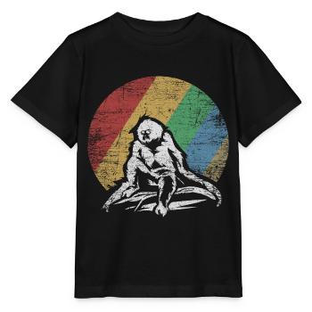 Kletterfreudiger Gibbon Regenwald - Stanley/Stella Kinder T-Shirt MINI CREATOR  - Schwarz - Vorne - Mikhail (115cm)