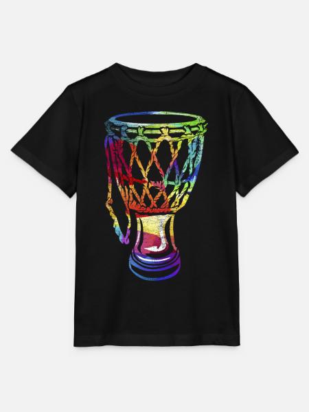 Pulsierende Djembe Trommelmusik - Stanley/Stella Kinder T-Shirt MINI CREATOR  - Schwarz