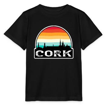 Cork Irland Flagge Skyline Reise-Souvenir - Stanley/Stella Kinder T-Shirt MINI CREATOR  - Schwarz - Vorne - Mikhail (115cm)