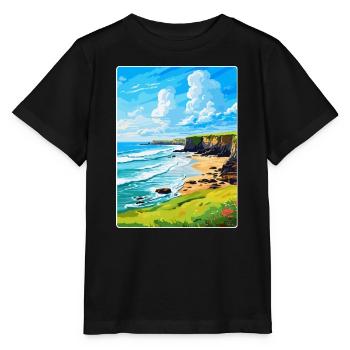 Bude Cornwall, England, Vereinigtes Königreich, Reiseposter, Souvenir - Stanley/Stella Kinder T-Shirt MINI CREATOR  - Schwarz - Vorne - Mikhail (115cm)