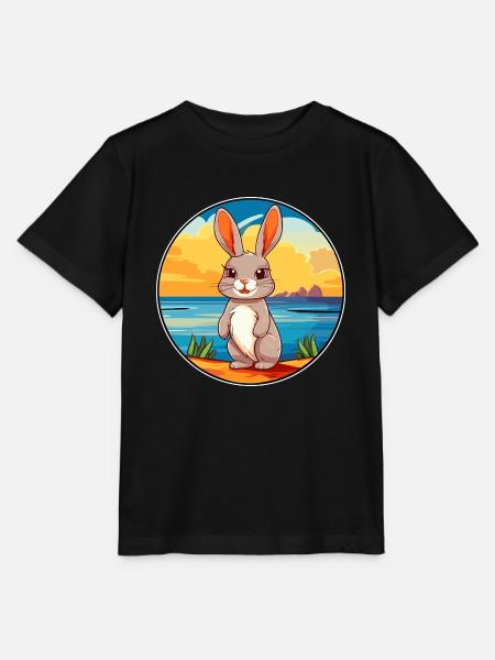 Hase Aquarell Cartoon Kawaii Clipart Tier - Stanley/Stella Kinder T-Shirt MINI CREATOR - Schwarz