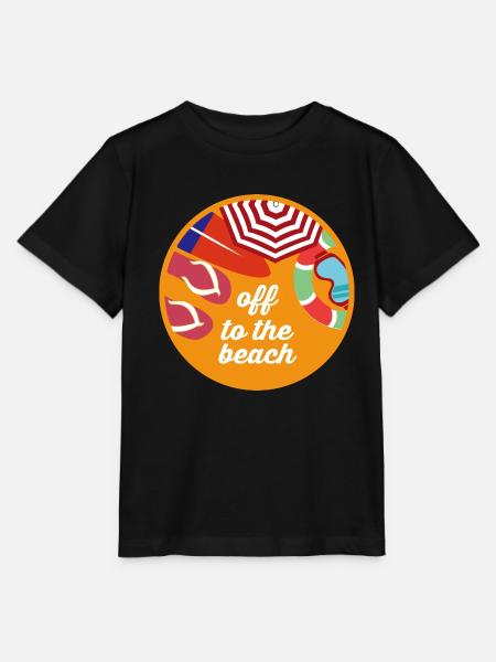 Luftige Flip Flops Strandurlaub - Stanley/Stella Kinder T-Shirt MINI CREATOR  - Schwarz