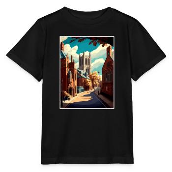 Richmond England Yorkshire Vintage Reiseposter - Stanley/Stella Kinder T-Shirt MINI CREATOR  - Schwarz - Vorne - Mikhail (115cm)