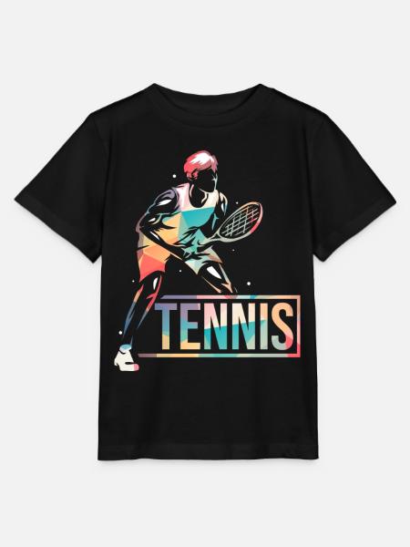 Flinker Tennisspieler Rasentennis - Stanley/Stella Kinder T-Shirt MINI CREATOR  - Schwarz