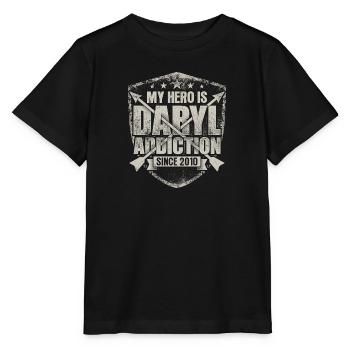 Mein Held ist Daryl - Stanley/Stella Kinder T-Shirt MINI CREATOR  - Schwarz - Vorne - Mikhail (115cm)