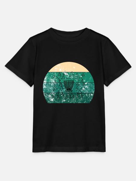 Disc Golf Korb Retro - Stanley/Stella Kinder T-Shirt MINI CREATOR  - Schwarz