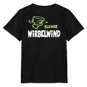 Baby Kinder Wirbelwind Sprüche Lustig - Stanley/Stella Kinder T-Shirt MINI CREATOR  - Schwarz - Vorne - Mikhail (115cm)