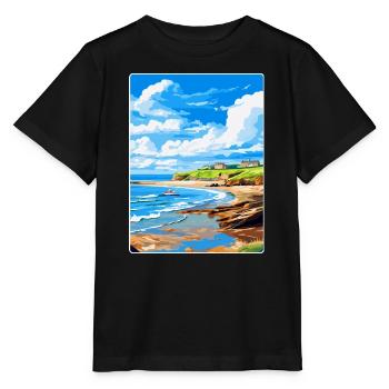Bude Cornwall, England, Vereinigtes Königreich, Reiseposter, Souvenir - Stanley/Stella Kinder T-Shirt MINI CREATOR  - Schwarz - Vorne - Mikhail (115cm)