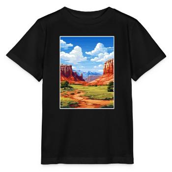 Capitol Reef National Park Vintage Reiseposter - Stanley/Stella Kinder T-Shirt MINI CREATOR  - Schwarz - Vorne - Mikhail (115cm)