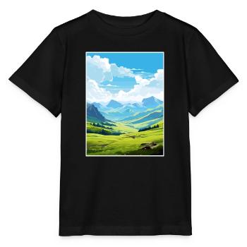 Pyrenäen Nationalpark Frankreich Reiseplakat - Stanley/Stella Kinder T-Shirt MINI CREATOR  - Schwarz - Vorne - Mikhail (115cm)