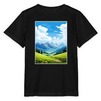 Reiseplakat des Pyrenäen-Nationalparks in Frankreich - Stanley/Stella Kinder T-Shirt MINI CREATOR  - Schwarz - Vorne - Mikhail (115cm)