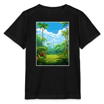 Nasse Tropen von Queensland Vintage-Reiseposter - Stanley/Stella Kinder T-Shirt MINI CREATOR  - Schwarz - Vorne - Mikhail (115cm)