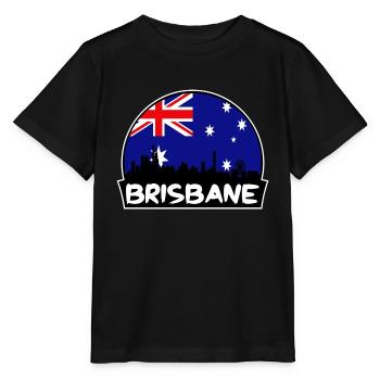 Brisbane Australien Flagge Skyline Silhouette Reisen - Stanley/Stella Kinder T-Shirt MINI CREATOR  - Schwarz - Vorne - Mikhail (115cm)