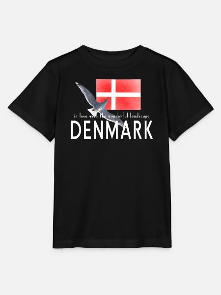 Dänemark Danmark Möwe - Stanley/Stella Kinder T-Shirt MINI CREATOR - Schwarz
