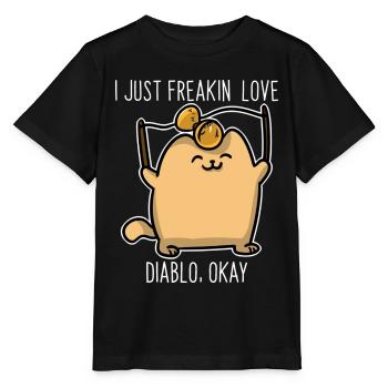 Flinkes Diabolo Zirkuskätzchen - Stanley/Stella Kinder T-Shirt MINI CREATOR  - Schwarz - Vorne - Mikhail (115cm)