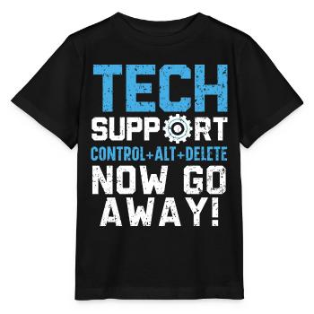 Tech Support Was haben Sie jetzt kaputt gemacht? - Stanley/Stella Kinder T-Shirt MINI CREATOR  - Schwarz - Vorne - Mikhail (115cm)