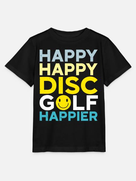 Happy Happy Disc Golf Happier Freizeit-Werfer - Stanley/Stella Kinder T-Shirt MINI CREATOR - Schwarz