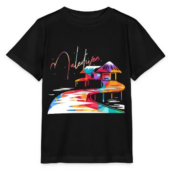 Leuchtende Malediven Korallenriff - Stanley/Stella Kinder T-Shirt MINI CREATOR  - Schwarz - Vorne - Mikhail (115cm)