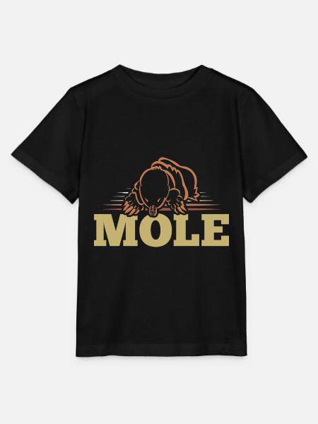 Flinker Maulwurf Gartenbewohner - Stanley/Stella Kinder T-Shirt MINI CREATOR - Schwarz