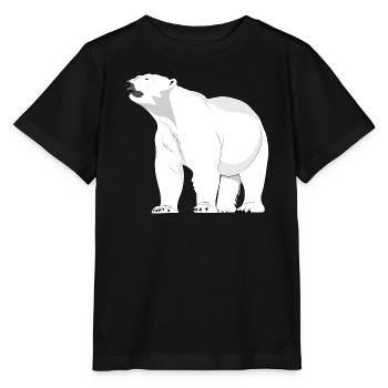 Polarbär Eisbär Nordpol - Stanley/Stella Kinder T-Shirt MINI CREATOR  - Schwarz - Vorne - Mikhail (115cm)