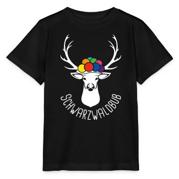 Hirsch Schwarzwaldbub weiss - Stanley/Stella Kinder T-Shirt MINI CREATOR  - Schwarz - Vorne - Mikhail (115cm)