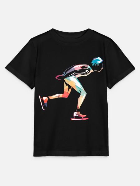 Schwebende Schlittschuhläuferin Eisbahn - Stanley/Stella Kinder T-Shirt MINI CREATOR - Schwarz