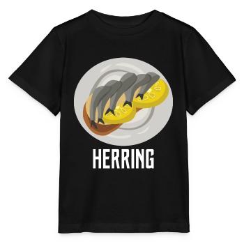 Schimmernder Hering Feinschmecker - Stanley/Stella Kinder T-Shirt MINI CREATOR  - Schwarz - Vorne - Mikhail (115cm)