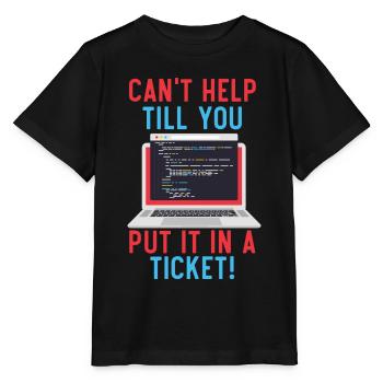 I.T. Ich bin nur wegen des Cache hier - Stanley/Stella Kinder T-Shirt MINI CREATOR  - Schwarz - Vorne - Mikhail (115cm)