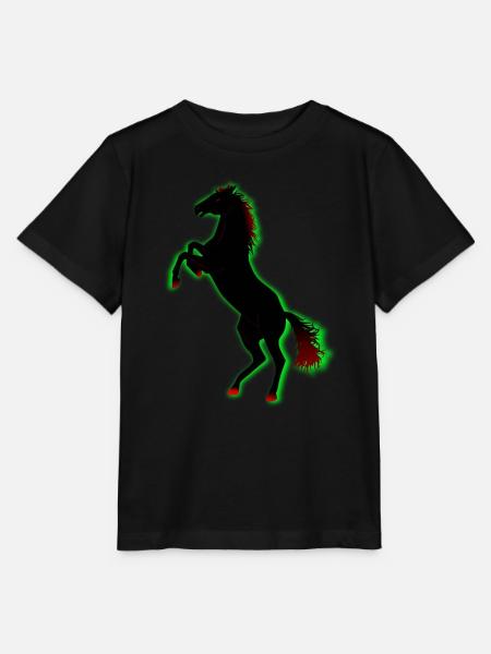 Pferd - Stanley/Stella Kinder T-Shirt MINI CREATOR  - Schwarz
