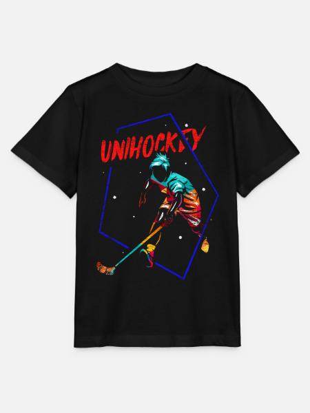 Reflexstarker Floorball Torhüter - Stanley/Stella Kinder T-Shirt MINI CREATOR - Schwarz