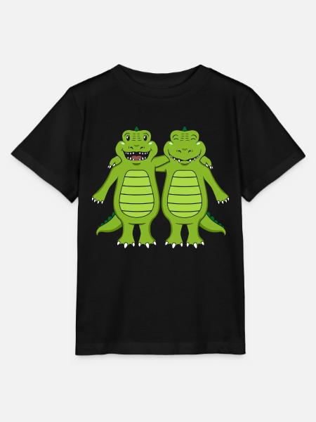 Krokodile - Stanley/Stella Kinder T-Shirt MINI CREATOR  - Schwarz