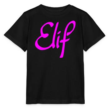 Neon Elif Schriftzug - Stanley/Stella Kinder T-Shirt MINI CREATOR  - Schwarz - Vorne - Mikhail (115cm)