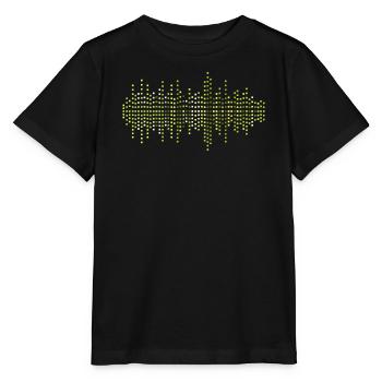 Equalizer Grün Gelb - Stanley/Stella Kinder T-Shirt MINI CREATOR  - Schwarz - Vorne - Mikhail (115cm)