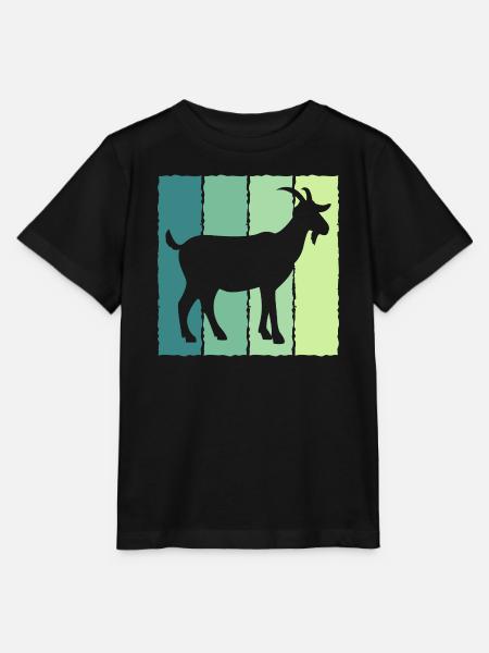 Ziege im Blockfarben-Design - Stanley/Stella Kinder T-Shirt MINI CREATOR - Schwarz