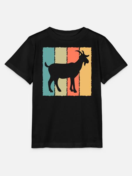 Ziegen-Silhouette auf Pastellstreifen - Stanley/Stella Kinder T-Shirt MINI CREATOR  - Schwarz
