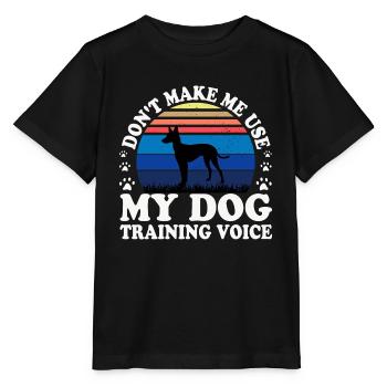 Cirneco Dell Etna Hund Liebe Silhouette Retro Sonnenuntergang - Stanley/Stella Kinder T-Shirt MINI CREATOR  - Schwarz - Vorne - Mikhail (115cm)