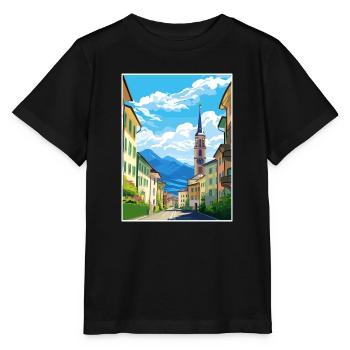 Bozen Italien Vintage Reiseposter WPA Souvenir - Stanley/Stella Kinder T-Shirt MINI CREATOR  - Schwarz - Vorne - Mikhail (115cm)