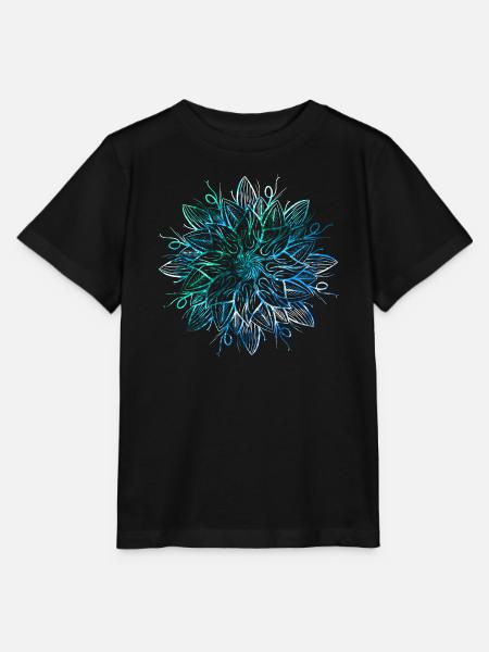 Mandala - Blau - Stanley/Stella Kinder T-Shirt MINI CREATOR  - Schwarz