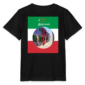 I Love Burano - Stanley/Stella Kinder T-Shirt MINI CREATOR  - Schwarz - Vorne - Mikhail (115cm)