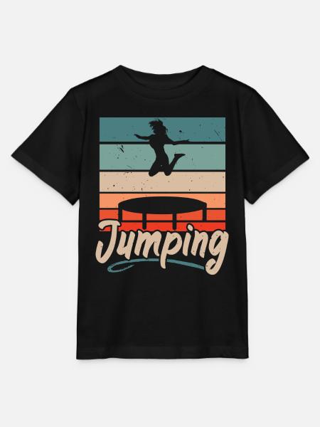 Springendes Trampolin Trampolin Trampolinspringen - Stanley/Stella Kinder T-Shirt MINI CREATOR - Schwarz
