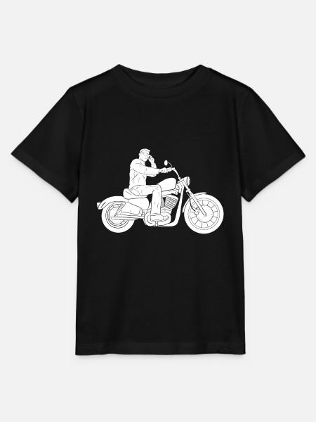 Biker - Stanley/Stella Kinder T-Shirt MINI CREATOR  - Schwarz