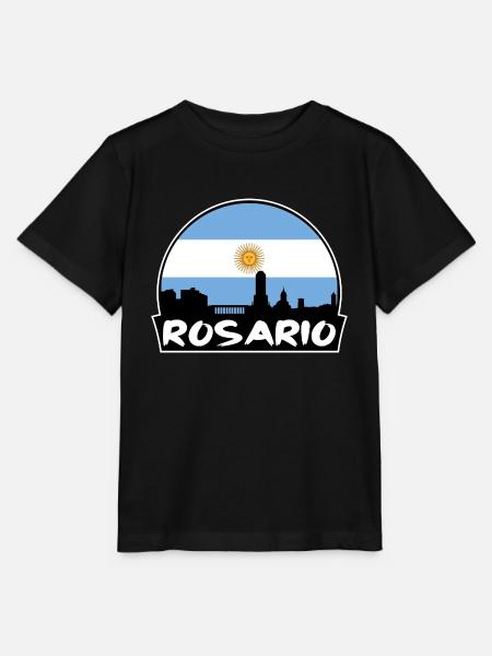 Rosario Argentinien Flagge Skyline Silhouette Reisen - Stanley/Stella Kinder T-Shirt MINI CREATOR - Schwarz