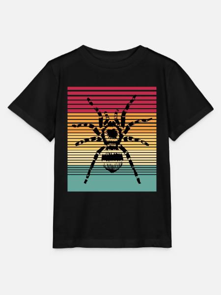 Nachtschwarze Tarantel Waldjägerin - Stanley/Stella Kinder T-Shirt MINI CREATOR  - Schwarz
