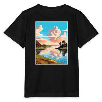 Toledo Bend Reservoir Texas Vintage Reiseposter - Stanley/Stella Kinder T-Shirt MINI CREATOR  - Schwarz - Vorne - Mikhail (115cm)