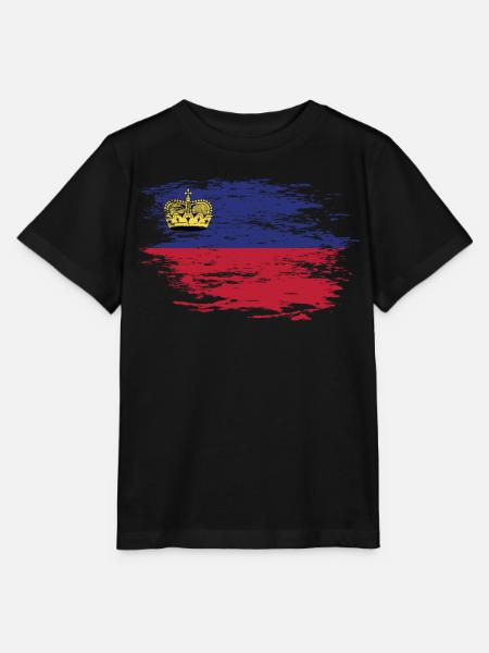 Liechtenstein Flagge used - Stanley/Stella Kinder T-Shirt MINI CREATOR - Schwarz