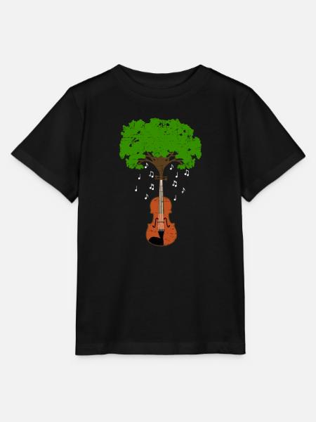 Violine - Stanley/Stella Kinder T-Shirt MINI CREATOR - Schwarz